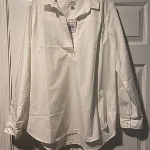 J  Crew cotton blouse white